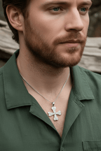 Ethereal Celtic Cross Necklace in Sterling Silver Pendant La Vie Bien Ethereal Celtic Cross Necklace in Sterling Silver