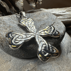 Ethereal Celtic Cross Necklace in Sterling Silver Pendant La Vie Bien Ethereal Celtic Cross Necklace in Sterling Silver