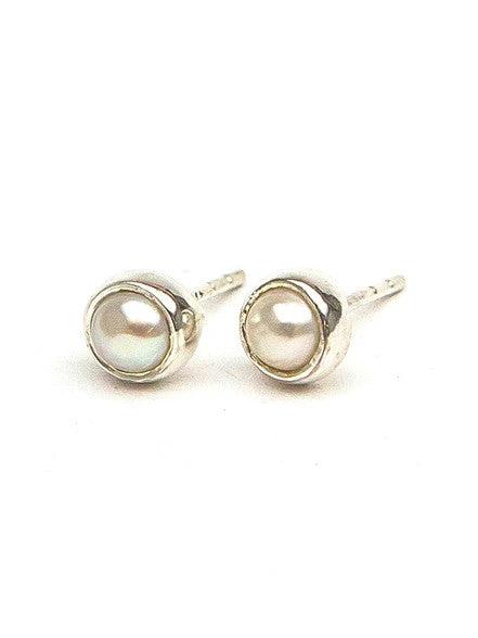 Ethereal Pearl Studs by Fair Anita