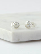 Ethereal Pearl Studs by Fair Anita