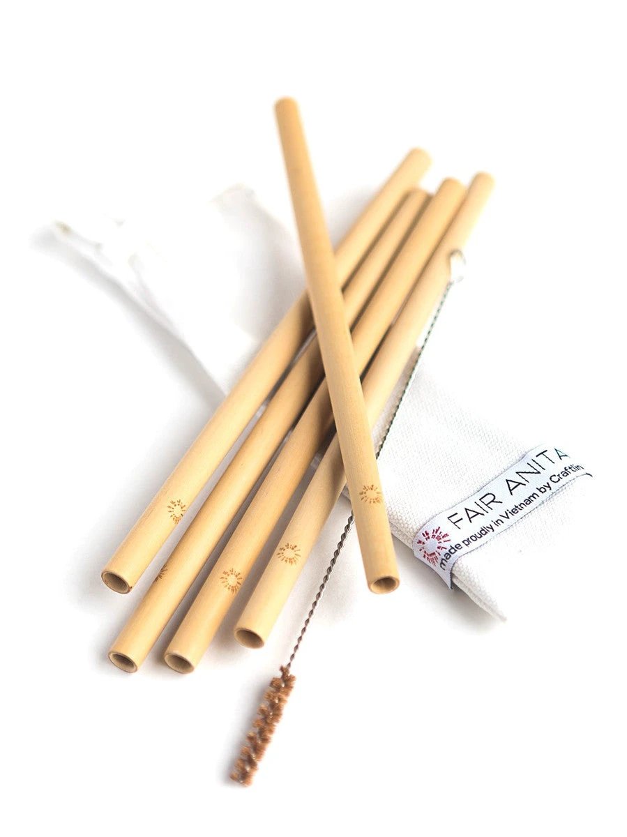 Sustainable Bamboo Straw Set by Fair Anita