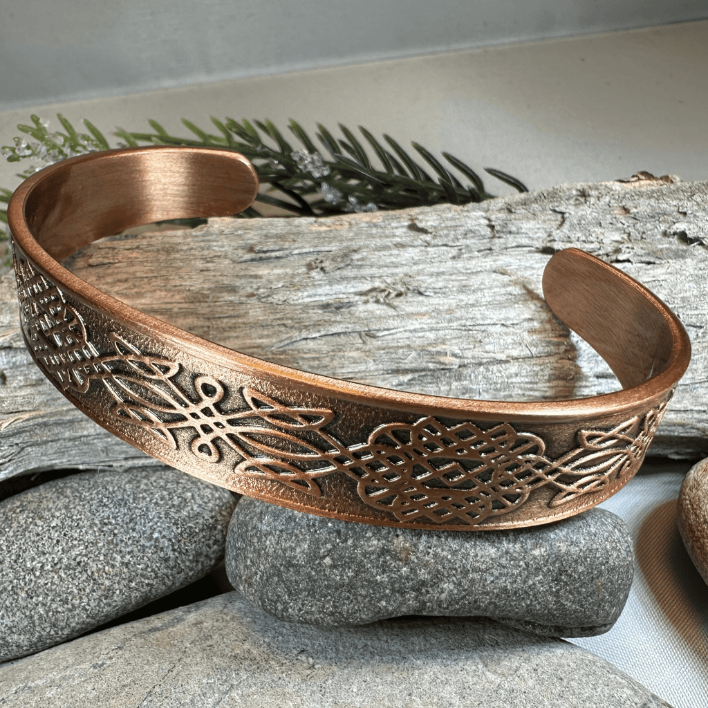 Ethne Celtic Copper Cuff Bracelet Bracelet La Vie Bien Ethne Celtic Copper Cuff Bracelet