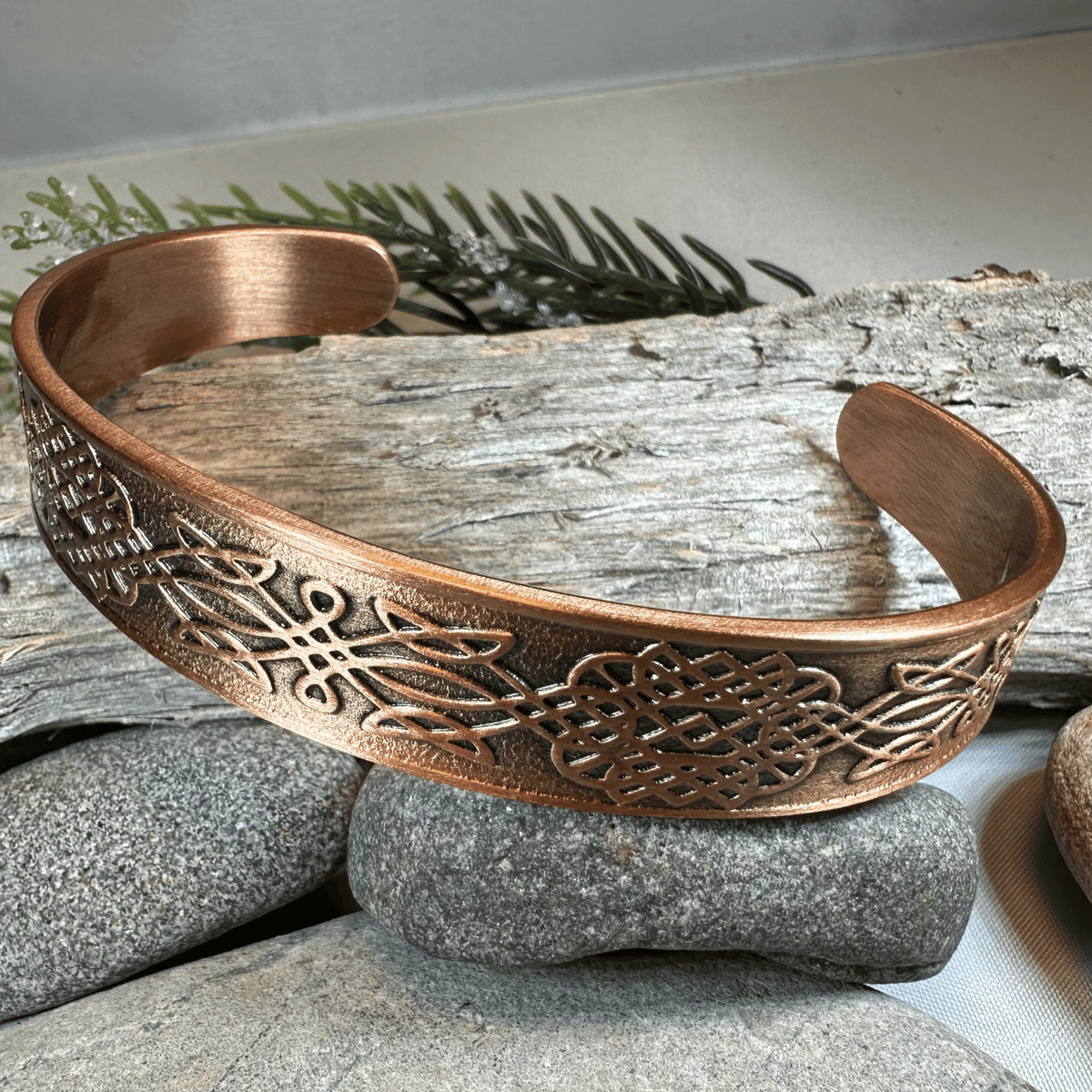 Ethne Celtic Copper Cuff Bracelet Bracelet La Vie Bien Ethne Celtic Copper Cuff Bracelet