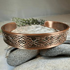 Ethne Celtic Copper Cuff Bracelet Bracelet La Vie Bien Ethne Celtic Copper Cuff Bracelet