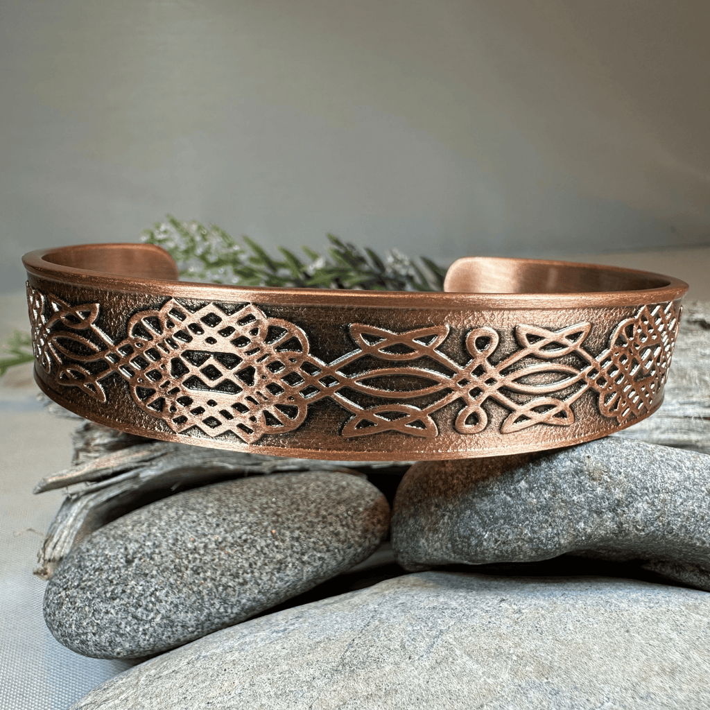 Ethne Celtic Copper Cuff Bracelet Bracelet La Vie Bien Ethne Celtic Copper Cuff Bracelet