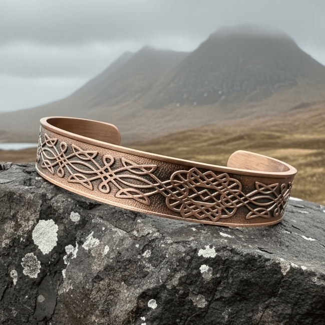 Ethne Celtic Copper Cuff Bracelet Bracelet La Vie Bien Ethne Celtic Copper Cuff Bracelet