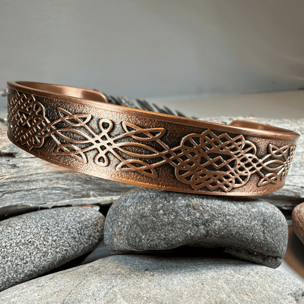 Ethne Celtic Copper Cuff Bracelet Bracelet La Vie Bien Ethne Celtic Copper Cuff Bracelet