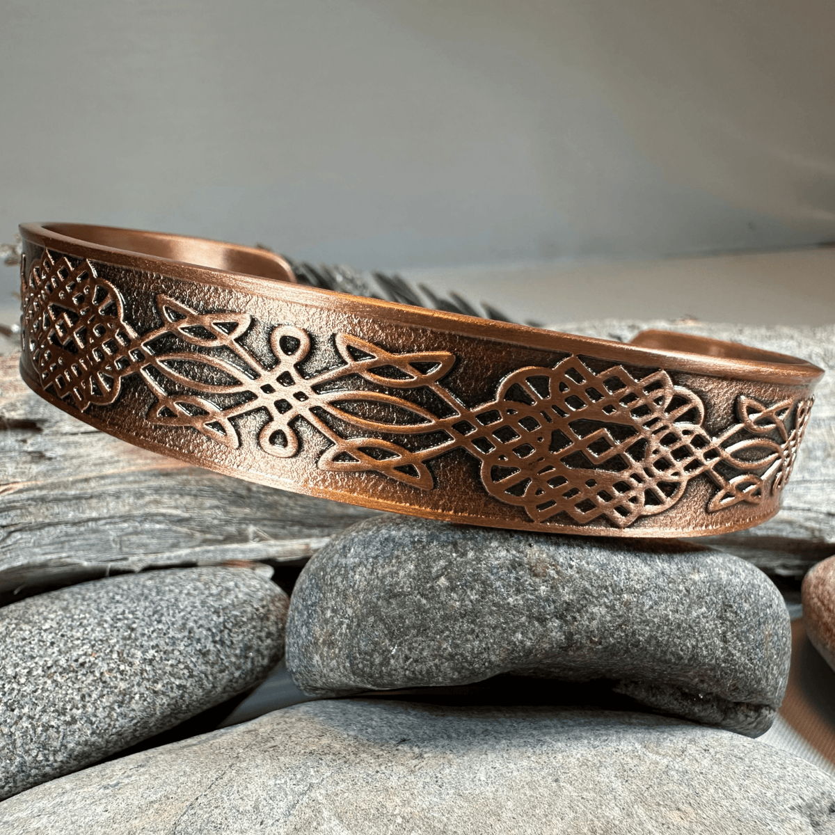 Ethne Celtic Copper Cuff Bracelet Bracelet La Vie Bien Ethne Celtic Copper Cuff Bracelet