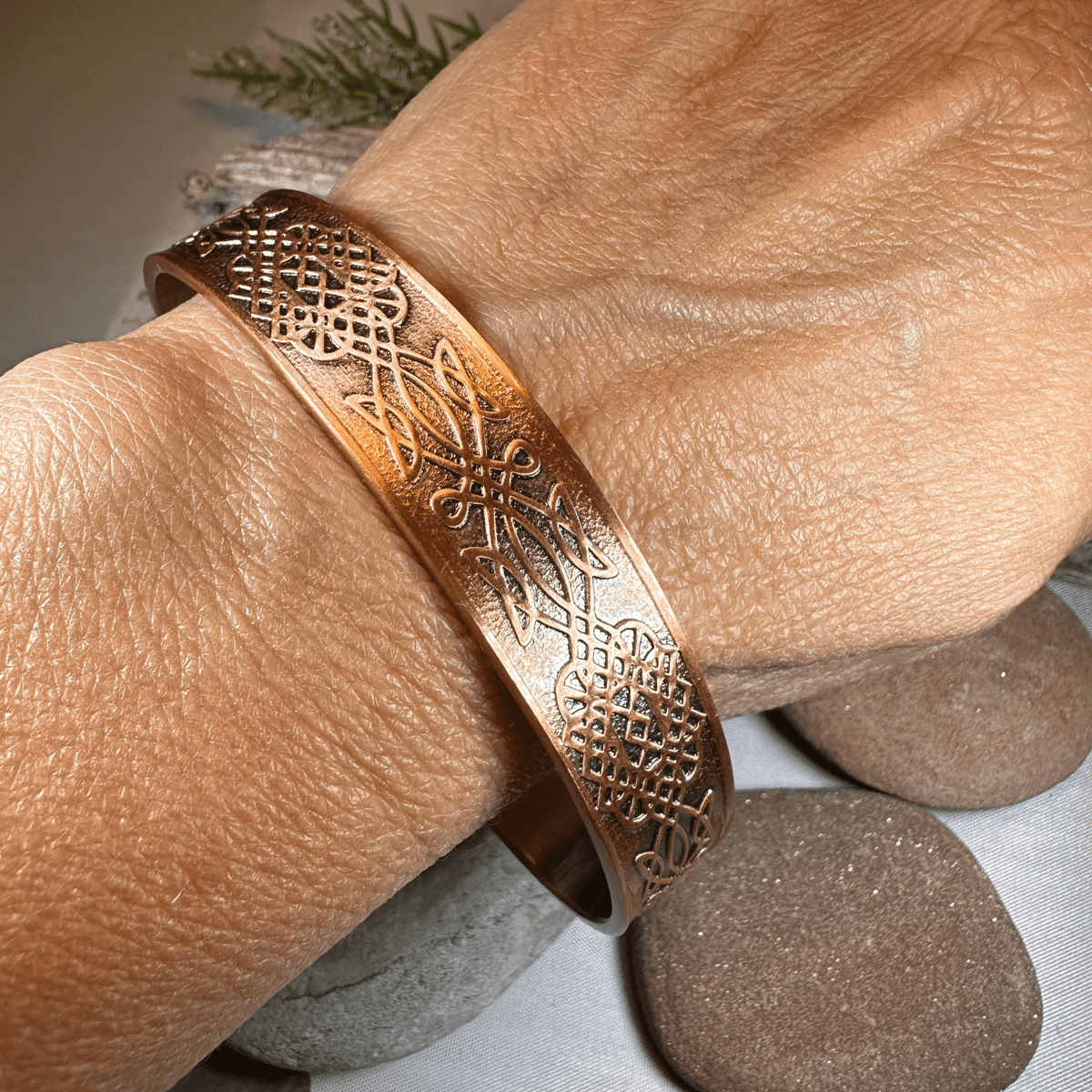 Ethne Celtic Copper Cuff Bracelet Bracelet La Vie Bien Ethne Celtic Copper Cuff Bracelet