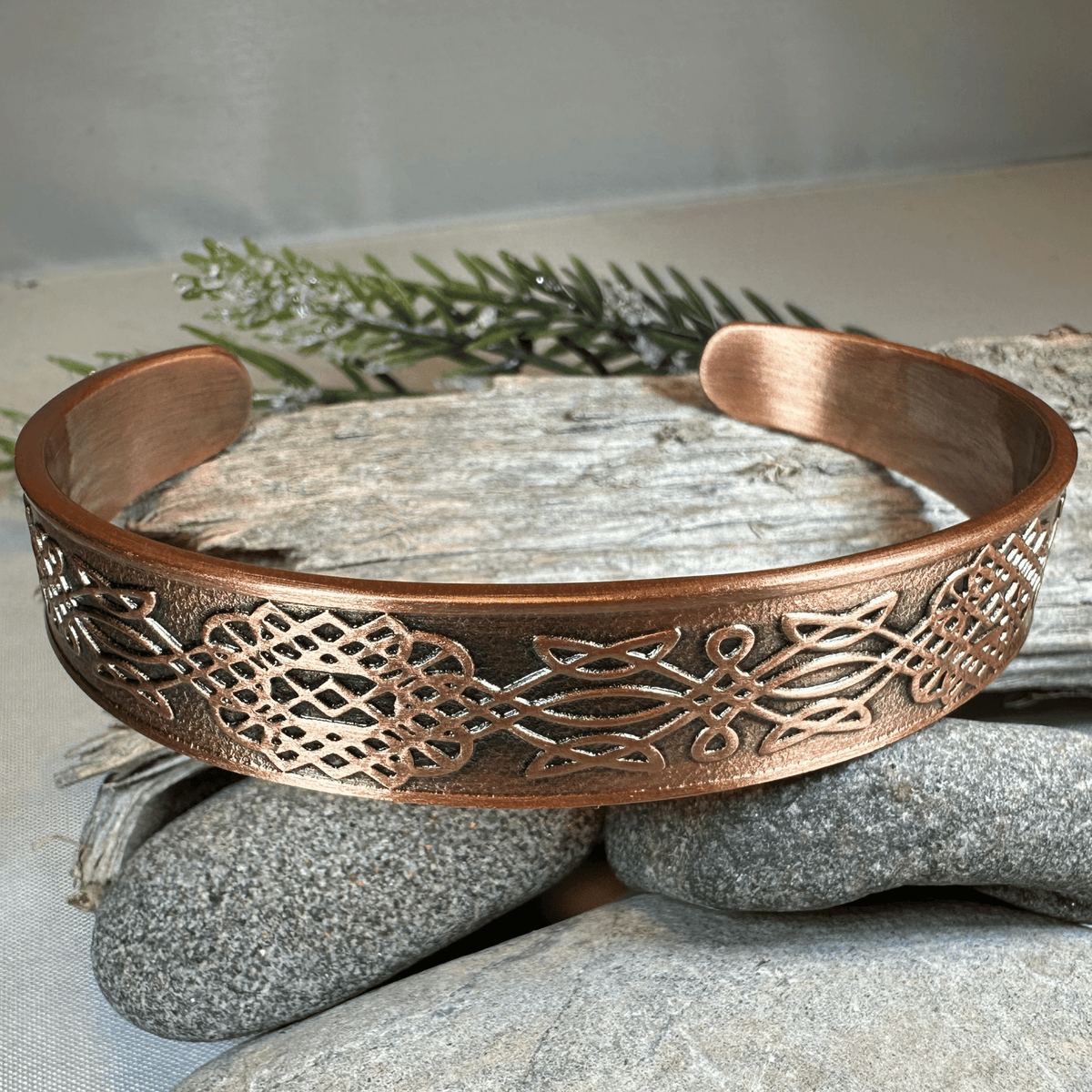 Ethne Celtic Copper Cuff Bracelet Bracelet La Vie Bien Ethne Celtic Copper Cuff Bracelet