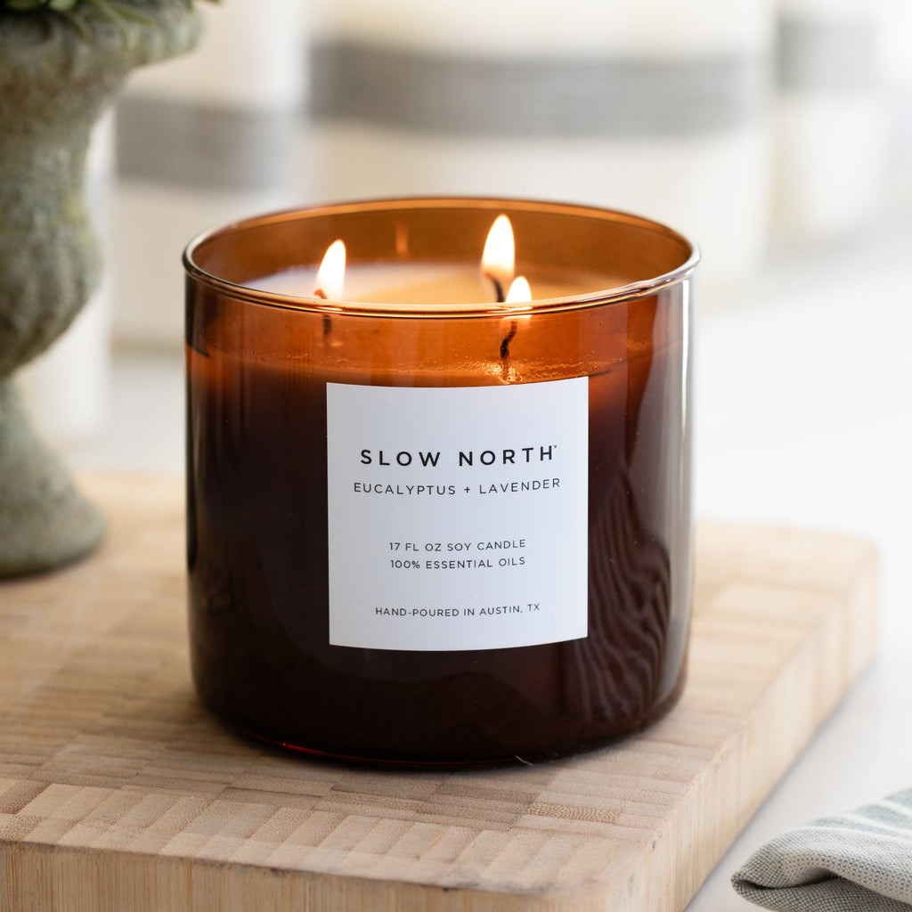 Eucalyptus + Lavender - Signature 3 - Wick Candle Signature 3 - Wick Candle La Vie Bien Eucalyptus + Lavender - Signature 3 - Wick Candle