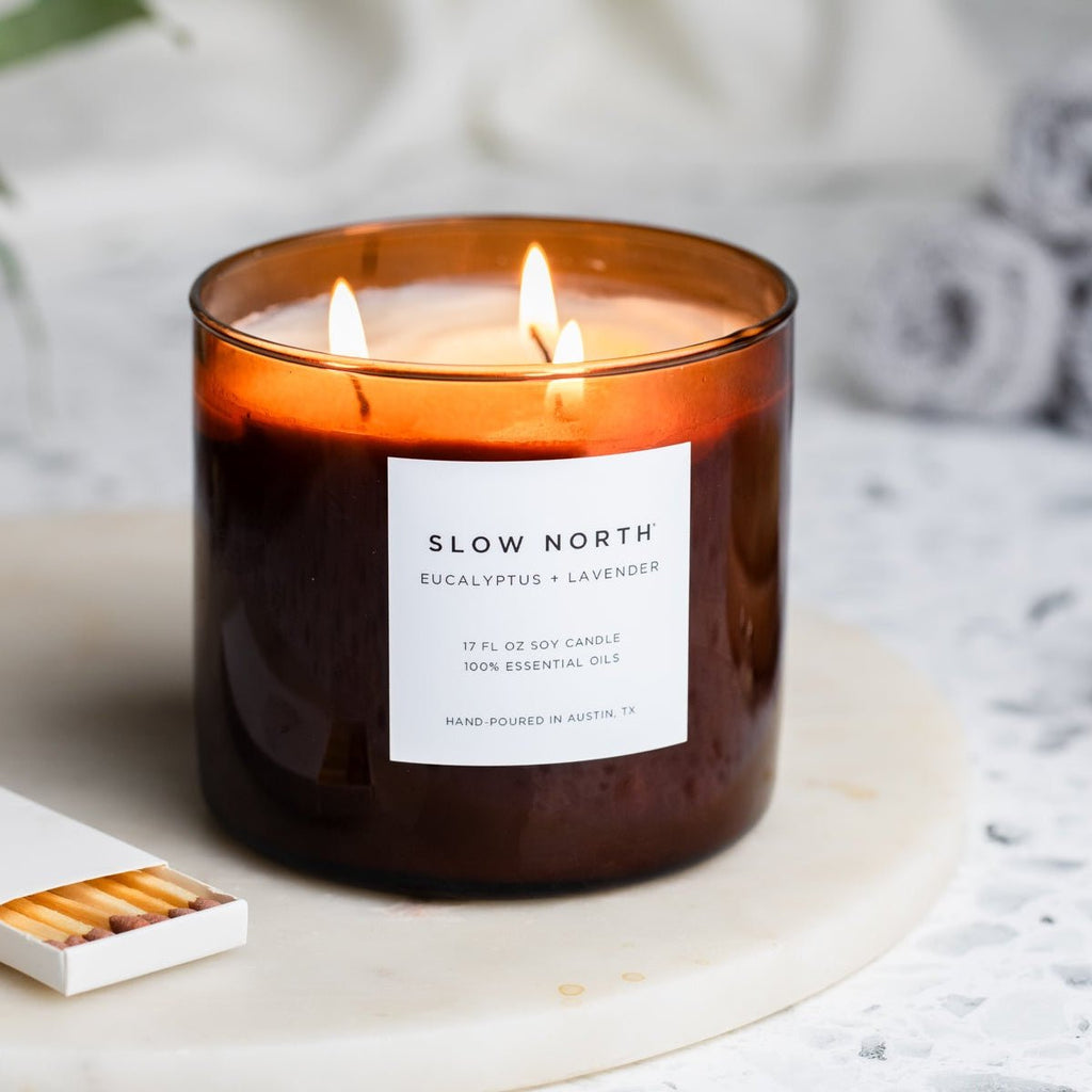 Eucalyptus + Lavender - Signature 3 - Wick Candle Signature 3 - Wick Candle La Vie Bien Eucalyptus + Lavender - Signature 3 - Wick Candle