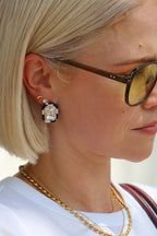 Eva Statement Earring - Black & White