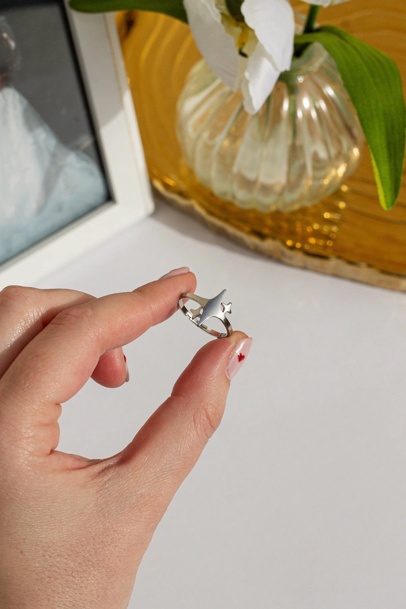 Evangeline Adjustable Ring by Rose & Clay