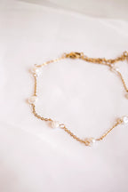 Evelynn Anklet in Freshwater Pearl by Rose & Clay
