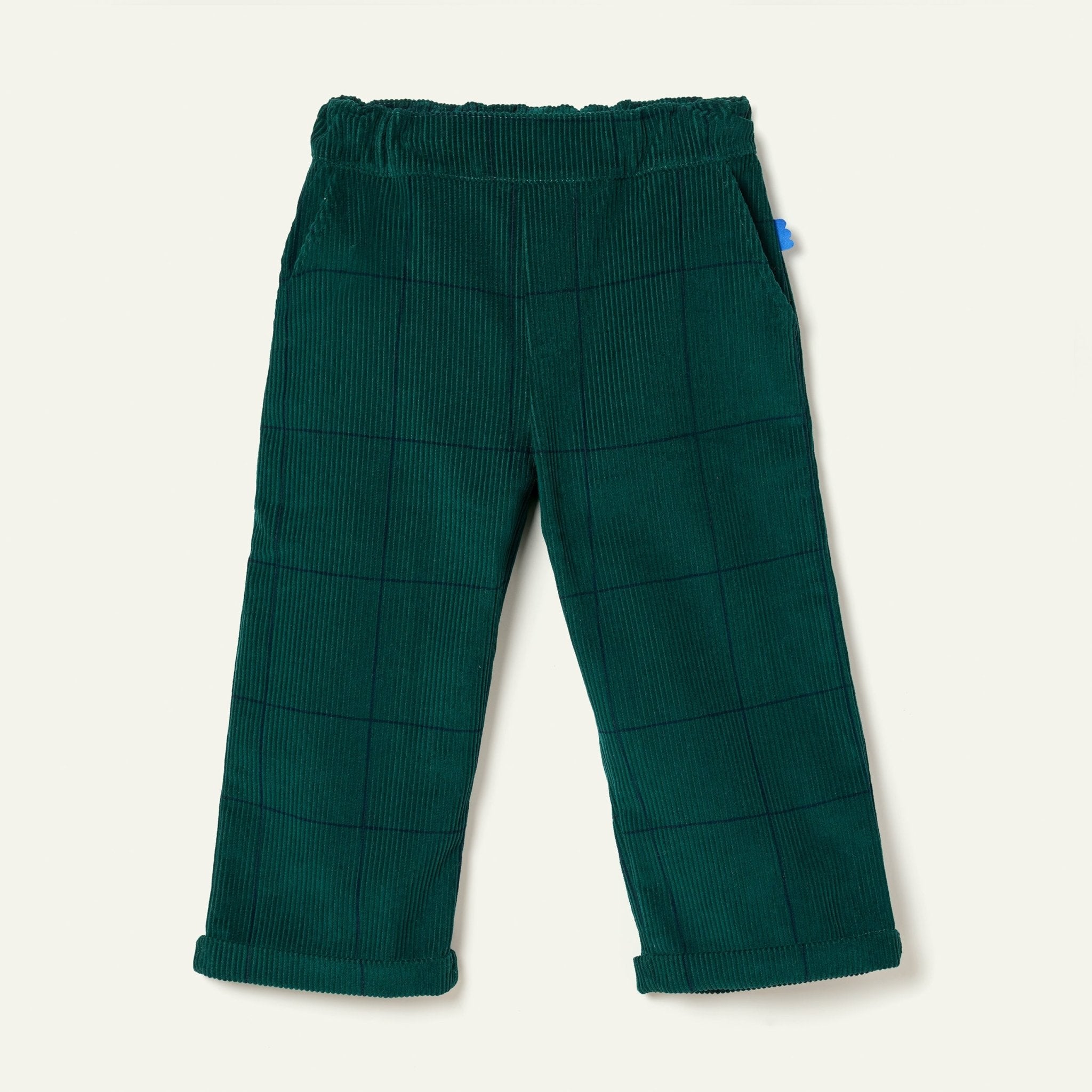 Evergreen Grid Corduroy Pant pants La Vie Bien Evergreen Grid Corduroy Pant