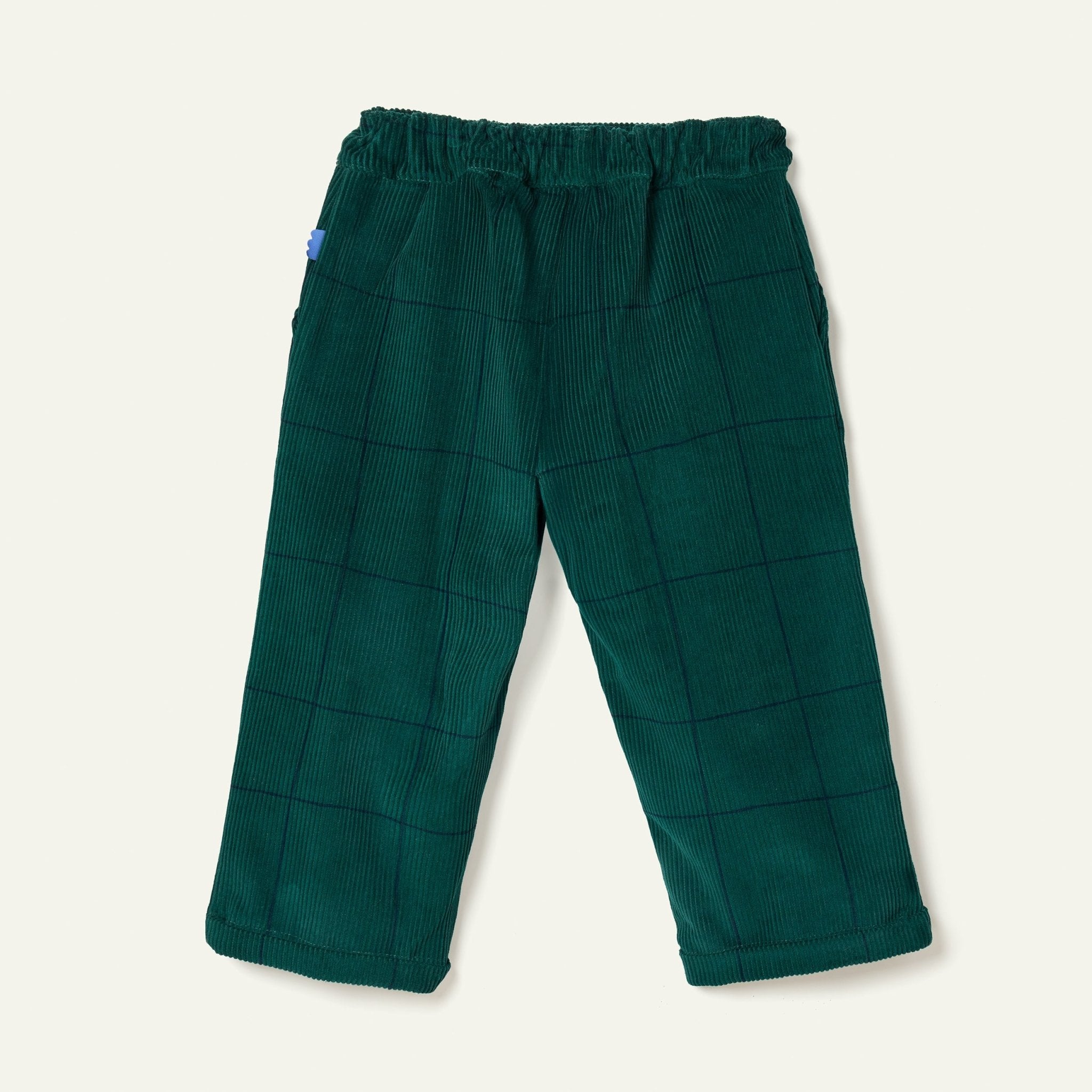 Evergreen Grid Corduroy Pant pants La Vie Bien Evergreen Grid Corduroy Pant