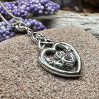 Evermore Irish Claddagh Necklace in Sterling Silver Pendant La Vie Bien Evermore Irish Claddagh Necklace in Sterling Silver
