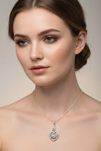 Evermore Irish Claddagh Necklace in Sterling Silver Pendant La Vie Bien Evermore Irish Claddagh Necklace in Sterling Silver