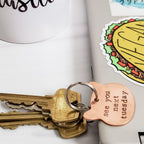 EVERYDAY IS CATURDAY Copper Cat Keychain Key Chain La Vie Bien EVERYDAY IS CATURDAY Copper Cat Keychain