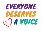 Everyone Deserves a Voice Sticker by RainBee Designs LLC