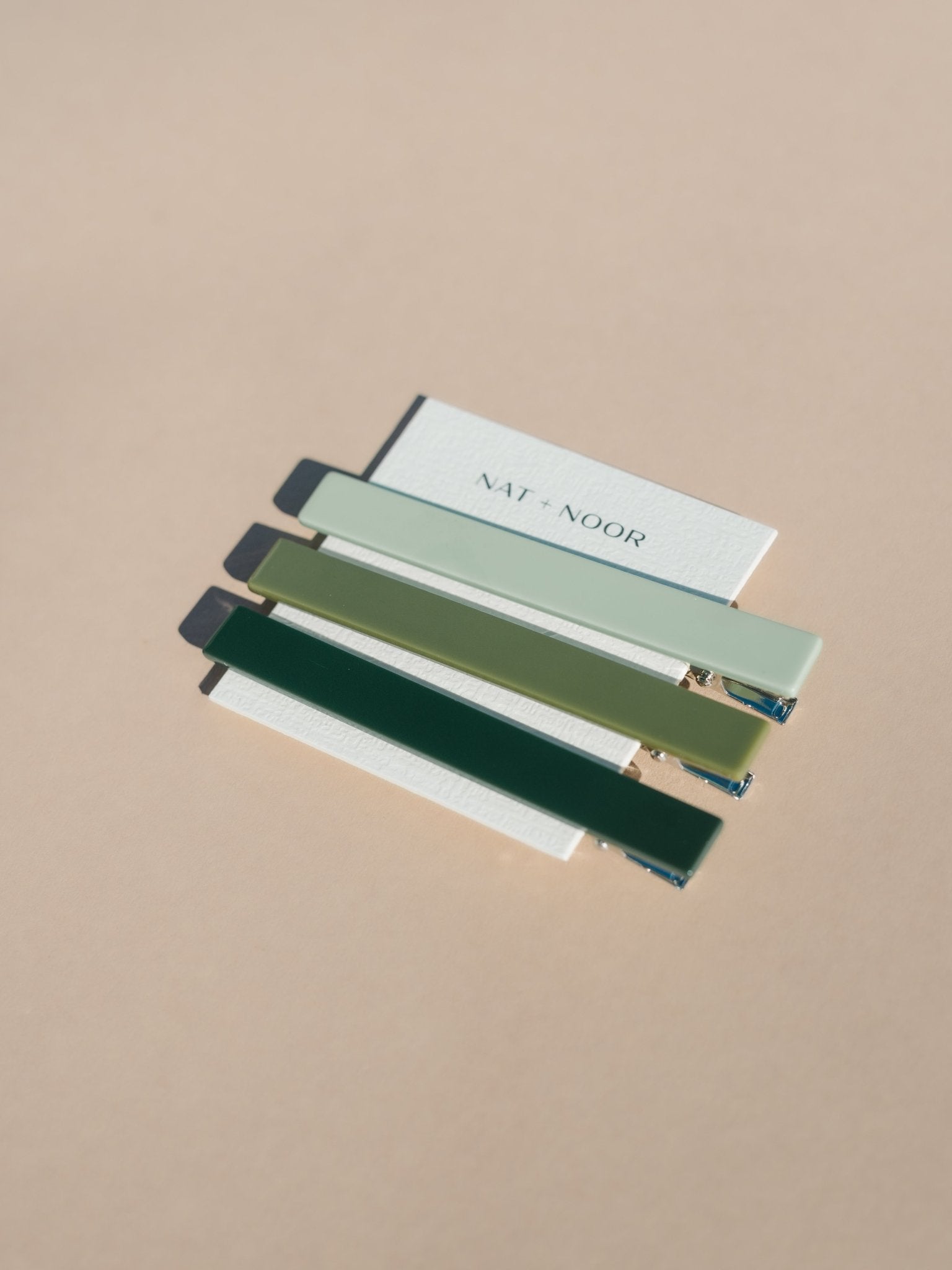 Evie Hair Clips - Green Tones