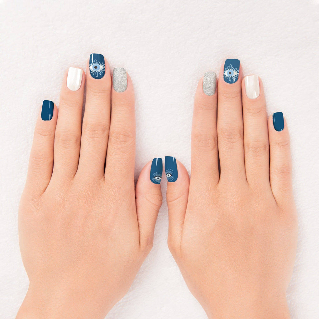 Evil Eye Nail Wrap Kit | Gothic Nail Care Arts Tools Accessories | On - the - go Travel Kit