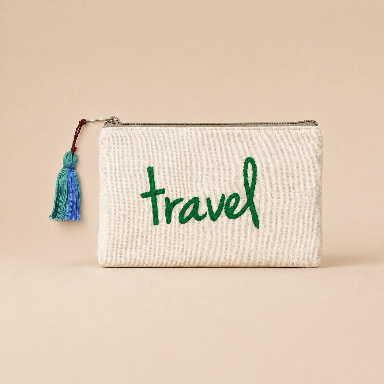 Evolve Embroidered Cosmetic Clutch Bag - Guatemala Clutch La Vie Bien Evolve Embroidered Cosmetic Clutch Bag - Guatemala