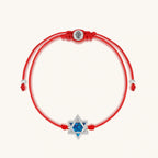 Evolved Soul Lab Blue Opal Star of David Red String Bracelet by Karma and Luck