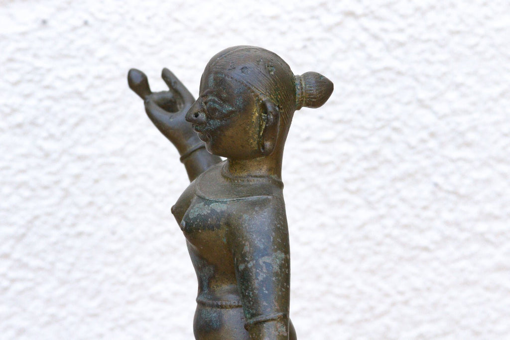 Exceptional Antique Bronze Indian Goddess Figure Accents La Vie Bien Exceptional Antique Bronze Indian Goddess Figure