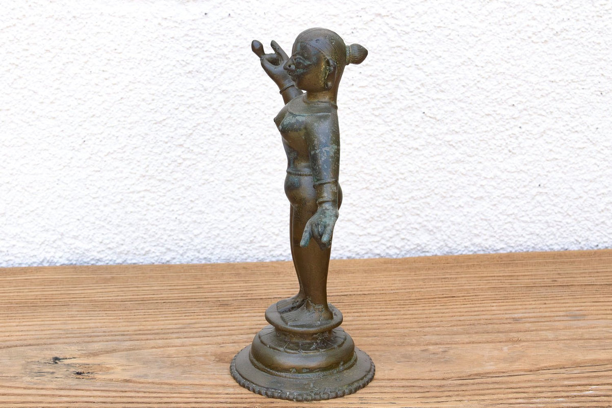 Exceptional Antique Bronze Indian Goddess Figure Accents La Vie Bien Exceptional Antique Bronze Indian Goddess Figure