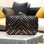 Exclusive Black Clutch with Sequence Work Clutch La Vie Bien Exclusive Black Clutch with Sequence Work