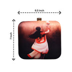 Exclusive Box Clutch with Dhunuchi Portrait Clutch La Vie Bien Exclusive Box Clutch with Dhunuchi Portrait