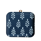 Exclusive Box Clutch with Leaf Design Clutch La Vie Bien Exclusive Box Clutch with Leaf Design