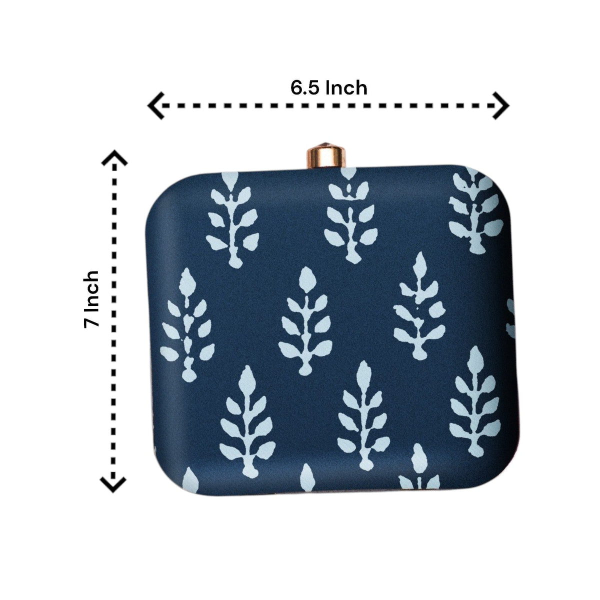 Exclusive Box Clutch with Leaf Design Clutch La Vie Bien Exclusive Box Clutch with Leaf Design