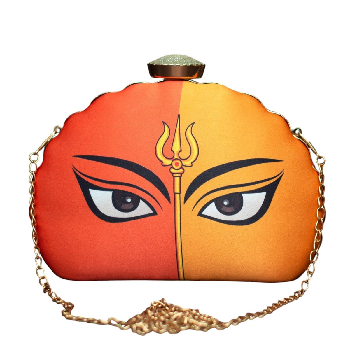 Exclusive Clutch with Eyes with Trishul Print Clutch La Vie Bien Exclusive Clutch with Eyes with Trishul Print