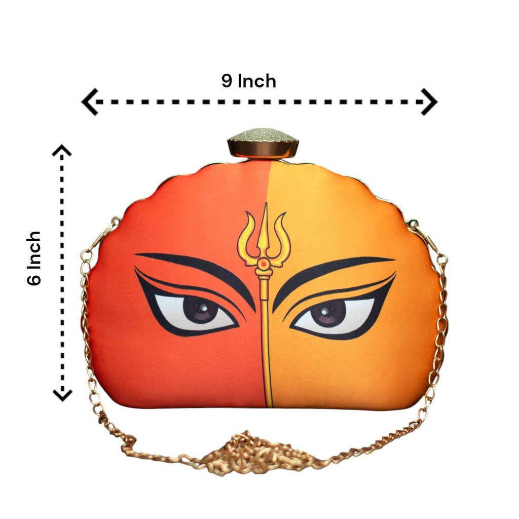 Exclusive Clutch with Eyes with Trishul Print Clutch La Vie Bien Exclusive Clutch with Eyes with Trishul Print