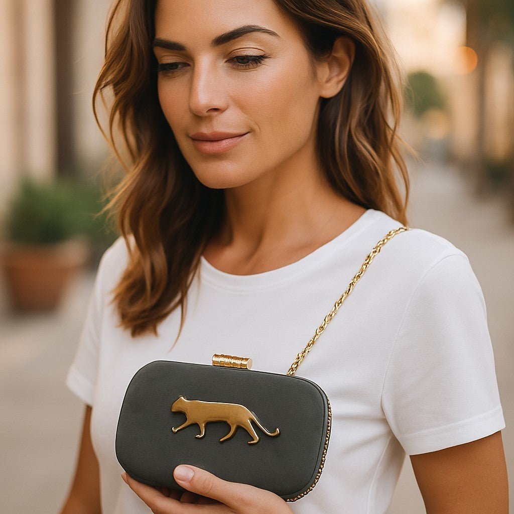 Exclusive Clutch with Jaguar Design Clutch La Vie Bien Exclusive Clutch with Jaguar Design