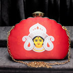 Exclusive Clutch with Maa Durga Portrait Clutch La Vie Bien Exclusive Clutch with Maa Durga Portrait