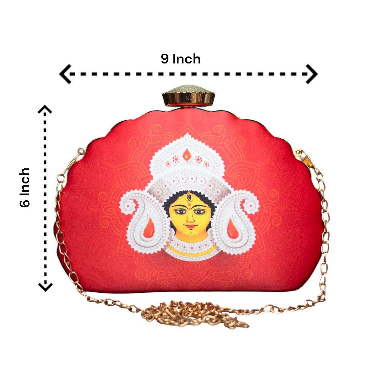 Exclusive Clutch with Maa Durga Portrait Clutch La Vie Bien Exclusive Clutch with Maa Durga Portrait
