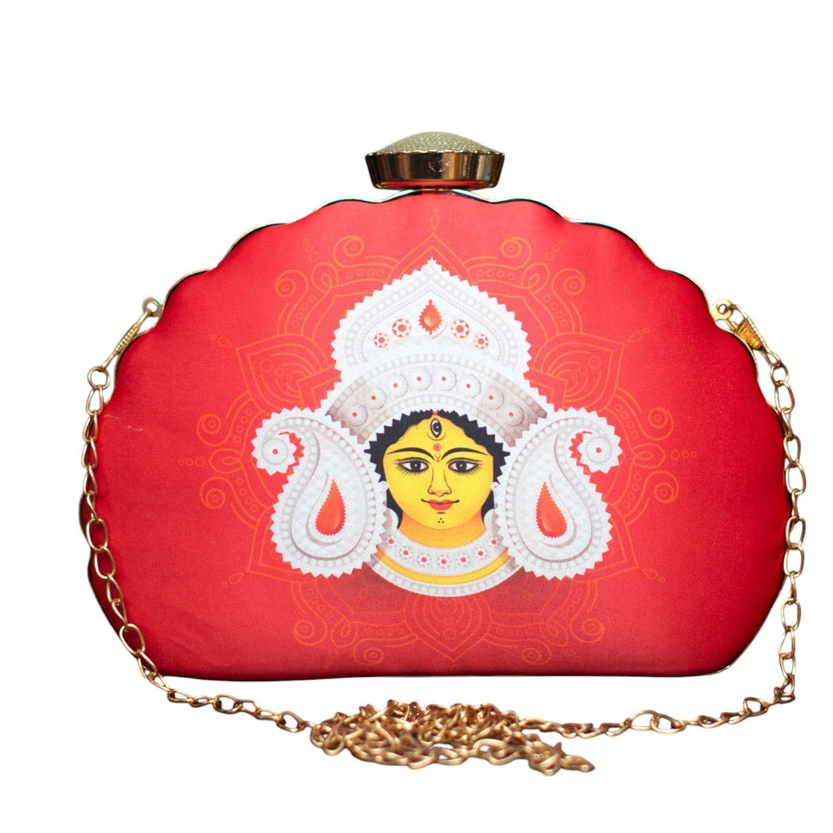 Exclusive Clutch with Maa Durga Portrait Clutch La Vie Bien Exclusive Clutch with Maa Durga Portrait