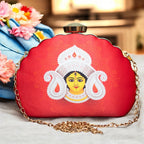 Exclusive Clutch with Maa Durga Portrait Clutch La Vie Bien Exclusive Clutch with Maa Durga Portrait