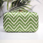 Exclusive Lehariya Green Clutch Clutch La Vie Bien Exclusive Lehariya Green Clutch