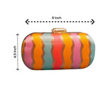 Exclusive Multicolor Cylindrical Shape Clutch Clutch La Vie Bien Exclusive Multicolor Cylindrical Shape Clutch