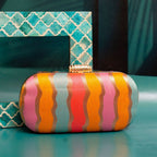 Exclusive Multicolor Cylindrical Shape Clutch Clutch La Vie Bien Exclusive Multicolor Cylindrical Shape Clutch