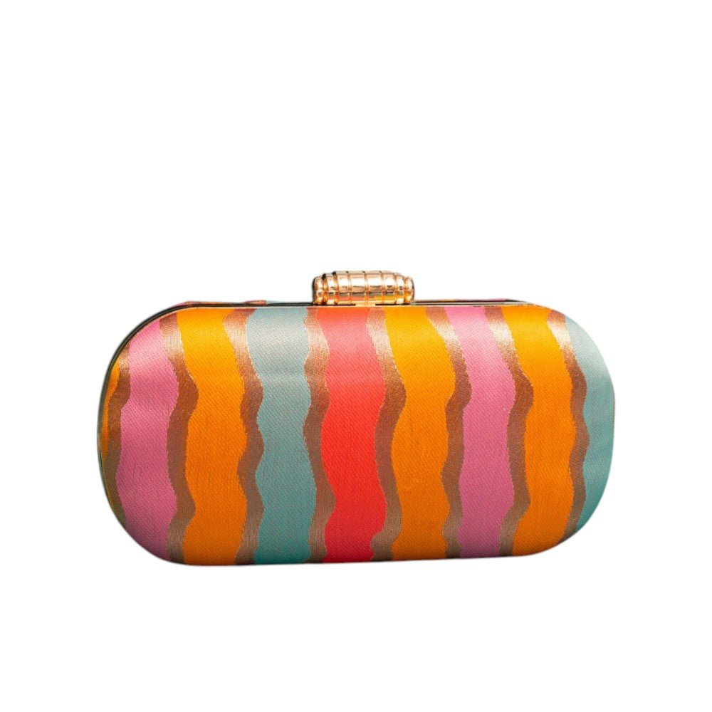 Exclusive Multicolor Cylindrical Shape Clutch Clutch La Vie Bien Exclusive Multicolor Cylindrical Shape Clutch