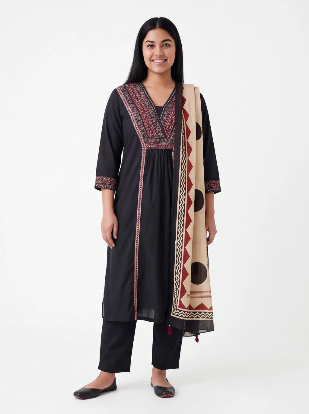 2121 - Dhabu cotton Kurti set