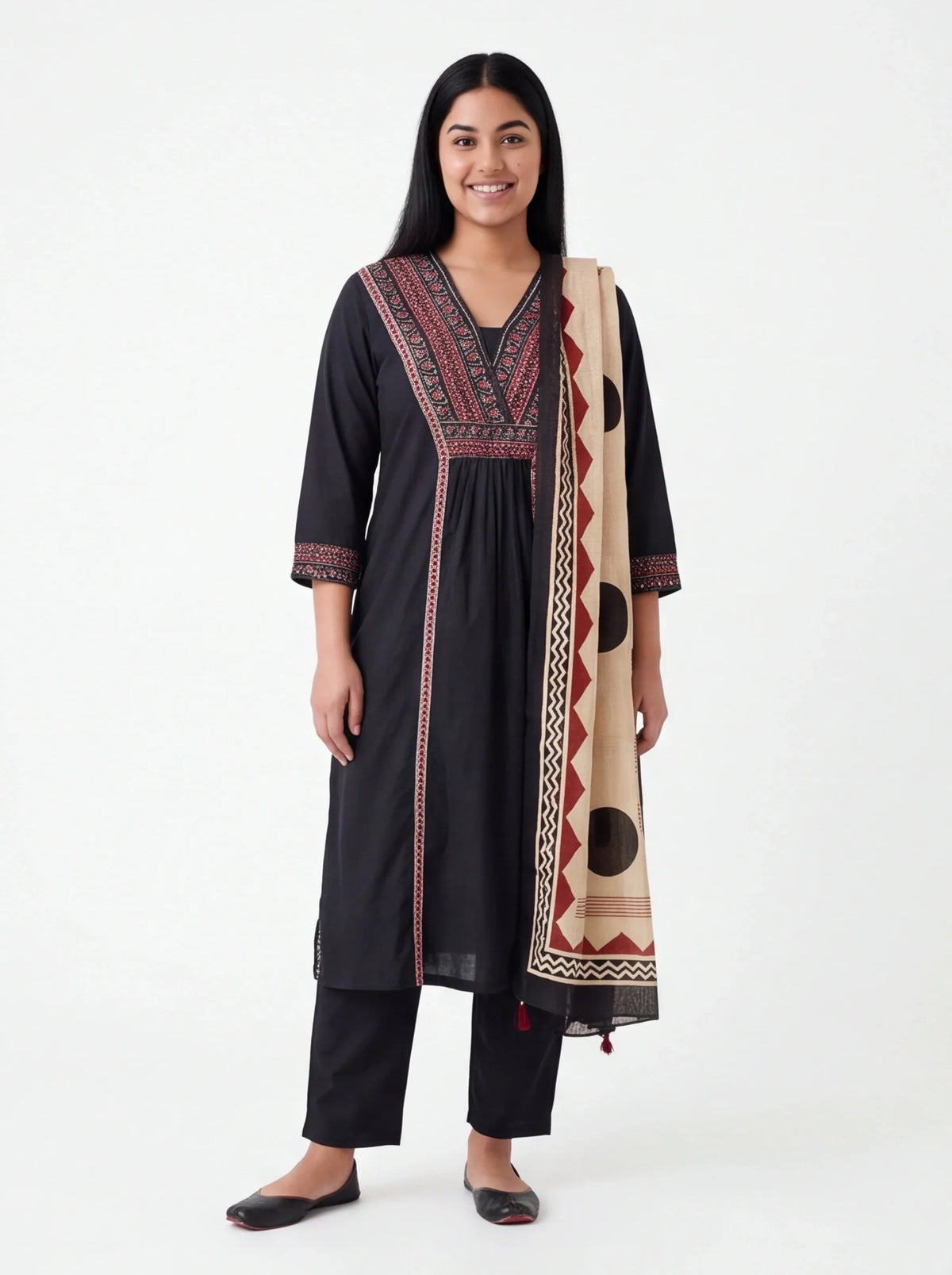 2121 - Dhabu cotton Kurti set