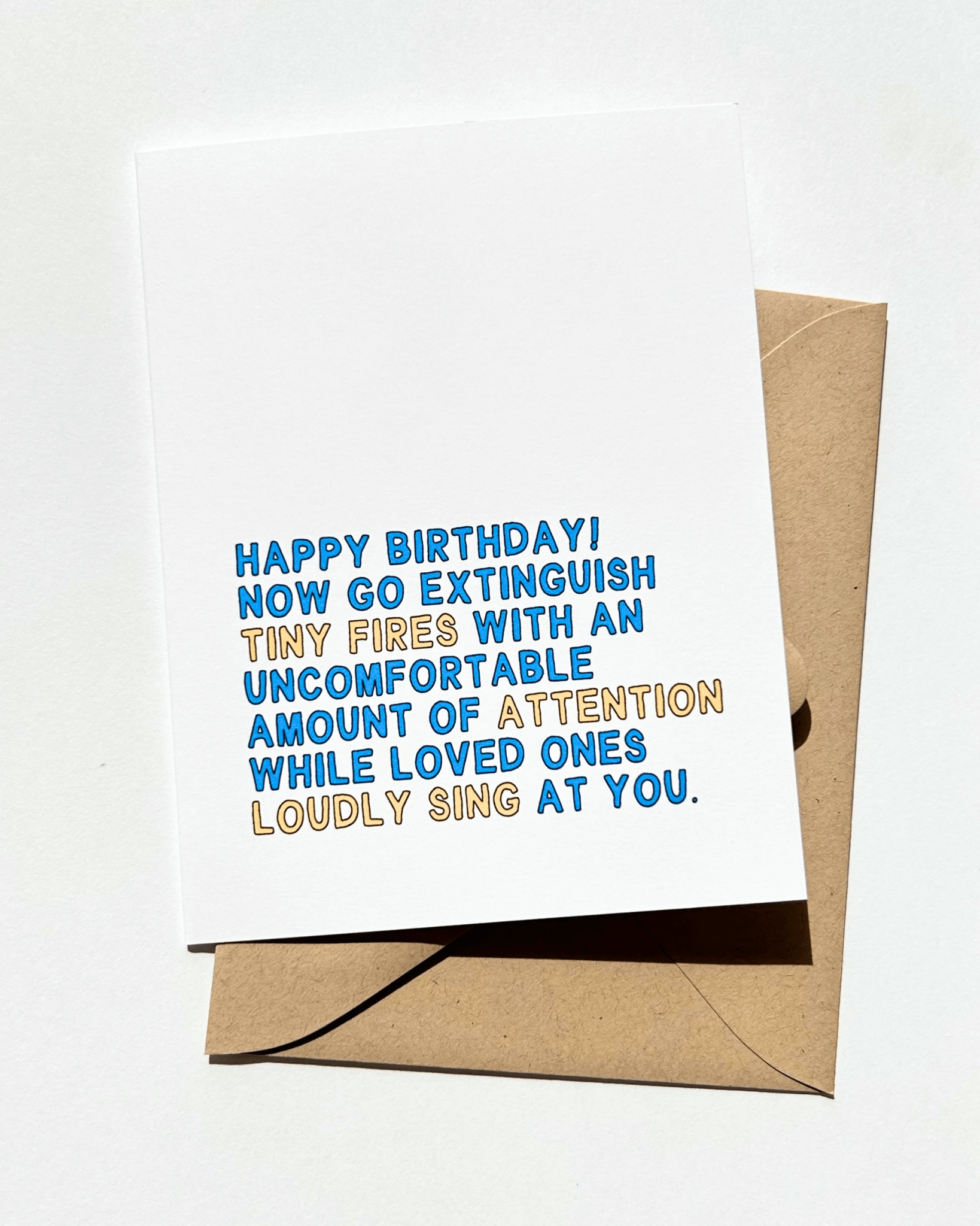 Extinguish Tiny Fires Funny Modern Birthday Card by Five Dot Post