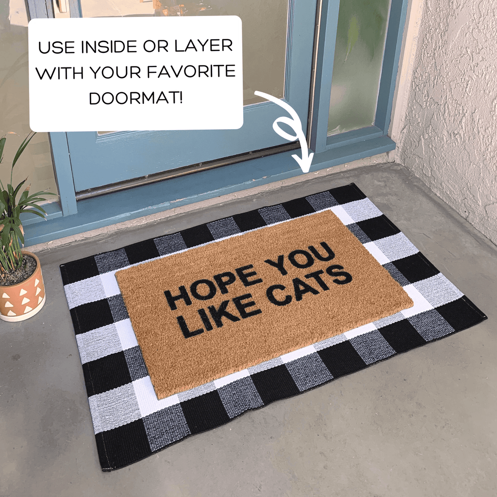 Extra Large Buffalo Plaid Doormat Layering Rug by Nickel Designs Custom Doormats